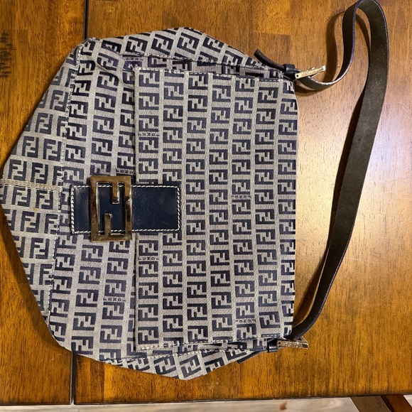 Fendi Zucchino Baguette Navy - Picture 5 of 15